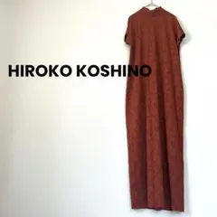 【美品】HIROKO KOSHINO 総柄フレンチスリーブ ワンピース 11