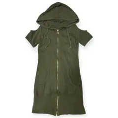 00s y2k グランジ archive zip hoodie ワンピ 肩出し