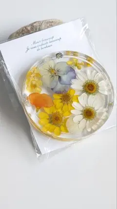 コースター　花　レジンコースター　ハンドメイド