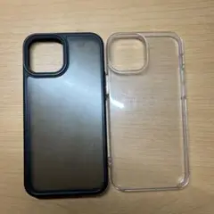 iPhone13mlni用ケース クリア・スモークセット