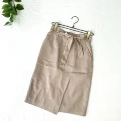 JUSGLITTY / 1 タイトスカート ベージュ リボン 上品 清楚 高級感