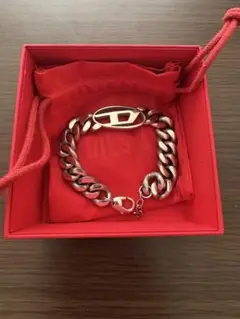 DIESEL シルバーチェーンブレスレット