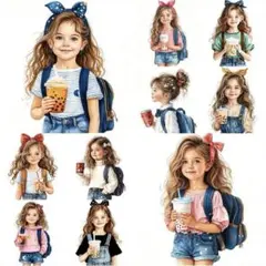 女の子シールset