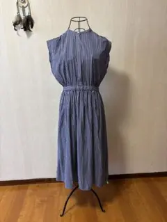 ノースリーブ　ストライプ　ワンピース