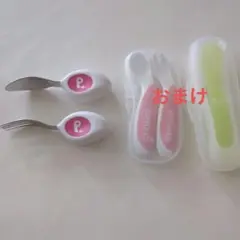 【ドードル】スプーン・フォークセット　ピンク　おまけエジソン　スプーンフォーク