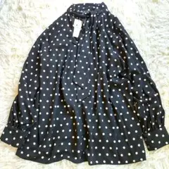 【新品】グリーンレーベルリラクシング 2WAY ドット ボウタイ ブラウス