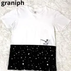 graniphグラニフ銀河で宇宙飛行士が釣りしてます！レディースTシャツS