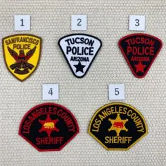 刺繡ワッペン　ポリス②　NO１～5　２枚～お選びください