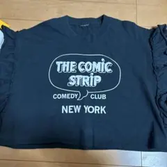 THE COMIC STRIP Tシャツ ブラック フリル付き