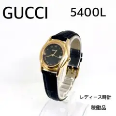 稼働品　GUCCI 5400L グッチレディース時計　外装磨済　ベルト新品社外品