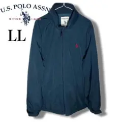 U.S. POLO ASSN ナイロンジャケット スイングトップ ネイビー LL