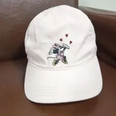 H&M　ミニーマウス刺繍ピンクキャップ