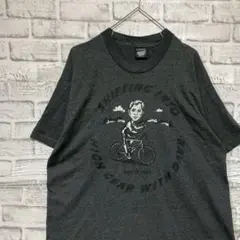 USA製90sヴィンテージTシャツ！シングルステッチ　グレー半袖古着　XL24