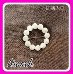 ブローチ アンティーク 北欧 タンバリン ツヤ消しゴールド マットゴールド