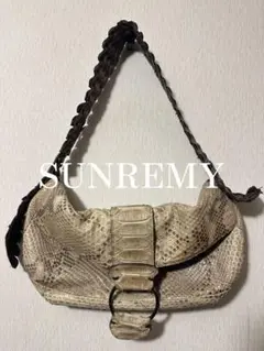 SUNREMY Python Leather One Shoulder Bag