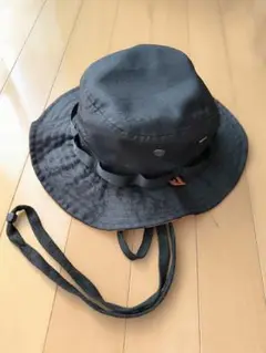 博士ちゃん展オリジナル　コットンハット 黒 オレンジ