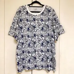Disney ディズニー 隠れミッキー 半袖 Tシャツ リーフ総柄 大きいサイズ
