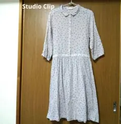 StudioClip スタディオクリップ ワンピース 花柄 リボンベルト 薄手