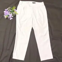 7-IDconcept. 白テーパードパンツ 40サイズ 美脚きれいめ