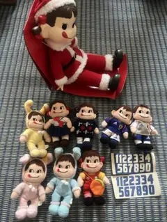 マイリトルペコちゃん 8個セット＋サンタペコちゃんセット ぬいぐるみ