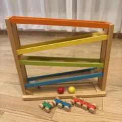 木製スロープおもちゃ ボール付き