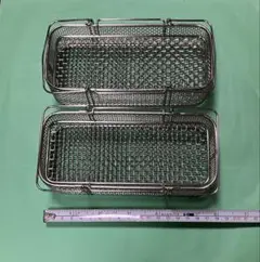 医療用滅菌バスケット　洗浄カゴ　小物入れ　収納バスケット　置物
