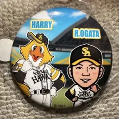 若鷹ガチャ　緒方理貢選手 ファイト九州福岡ver缶バッジ
