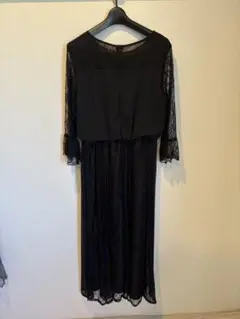 LACE LADIES ブラックレースドレス XL