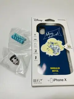 iPhoneX ケース 5.8in ディズニー ドナルドダック & ケーブル保護
