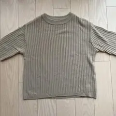 mil ミル シンプルサマーリブニット chiii 低身長 小柄 モカ