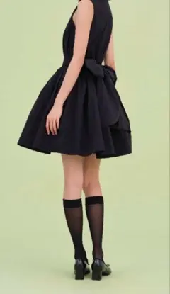 美品 snidel スナイデル タックミニワンピース ブラック