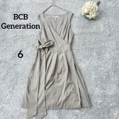 BCBGeneration ラップワンピース　ひざ丈　ベージュ　カシュクール