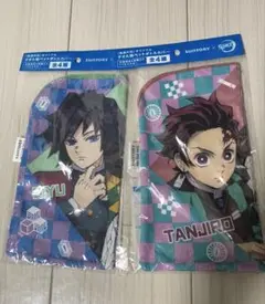 【非売品】サントリー　鬼滅の刃 タオル地ペットボトルカバー 2点セット