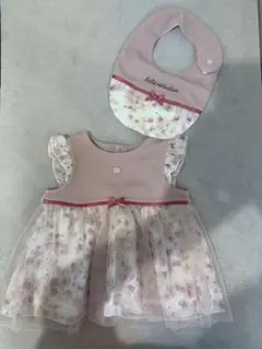 bebeフラワープリントドレスとスタイセット