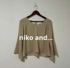 niko and… ニコアンド フレアスリーブ バックリボン 長袖 ブラウス 3