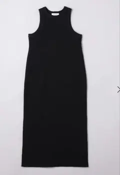 2025SS SACRA ブラック ノースリーブ ロングワンピース