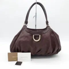 GUCCI グッチ アビー シマレザー GG柄 ロゴマーク トートバッグ