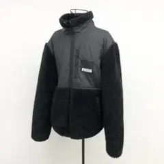プーマ PUMA ブルゾン アウター M ブラック ブランドロゴ ハイネック