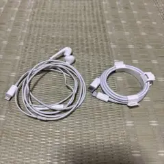 Lightning イヤフォン　& type C 充電ケーブル　セット