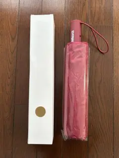 値下げ！！新品☆折りたたみ傘　ワンタッチ　レッド系×ブラック