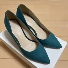 【美品】VANITY BEAUTY パンプス 22.5cm スエードグリーン