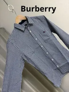 バーバリー　Burberry チェックシャツ　長袖　ネイビー　ネルシャツ