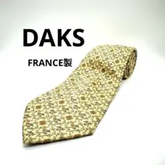極美品 花柄 ダックス DAKS ネクタイ フランス製 シルク 58721