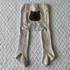 【キレイ】0-1y baby gap くまタイツ グレー クマ ベビーギャップ