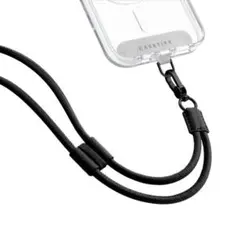 Leather Cross-body Strap - Jet Black