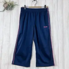 ☆スポルディング (M) ジャージ スポーツパンツ ネイビーサイドライン