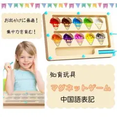 知育玩具 マグネットゲーム 中国語表記 モンテッソーリ お出かけ 集中力向上