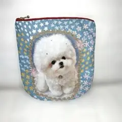 クールネックリングポーチ ハンドメイド　ピジョンフリーゼ