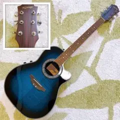 K.Garage EA-400 エレアコ ギター ブルー ソフトケース付き