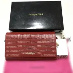 ✨新品未使用✨ VIVAYOU ビバユーショルダーバッグ クロコ型押し レッド